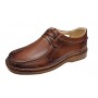 Pantofi casual barbati din piele naturala pe calapod lat - Maro GKR11M